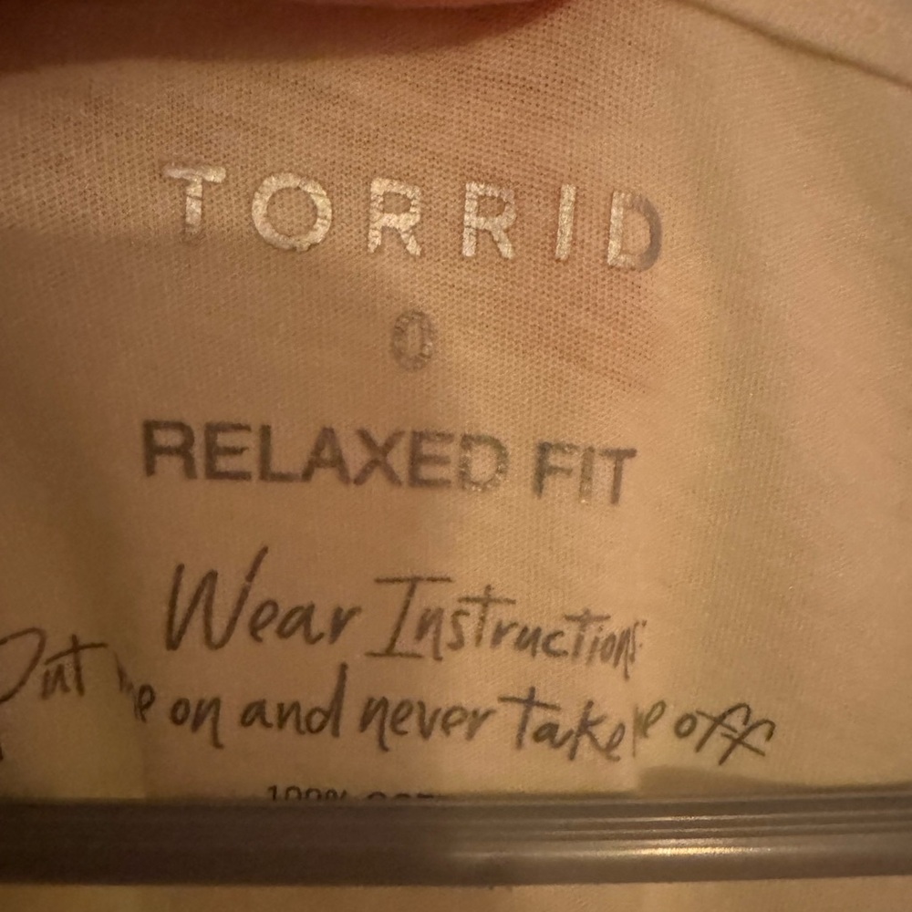 Torrid Cotton Eyelet Inset Dolman Short Sleeve Tee Size 0 - Picture 3 of 5